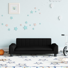 vidaXL Fekete gyerek szövetkanapé 90 x 53 x 30 cm gyermekbútor