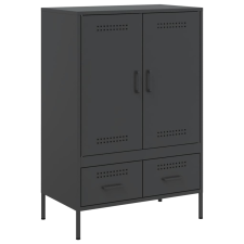 vidaXL fekete hidegen hengerelt acél magasszekrény 68 x 39 x 101,5 cm bútor