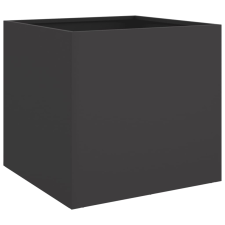 vidaXL fekete hidegen hengerelt acél növénytartó 49x47x46 cm (841559) kerti tárolás