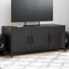 vidaXL Fekete hidegen hengerelt acél TV-szekrény 100,5 x 39 x 43,5 cm