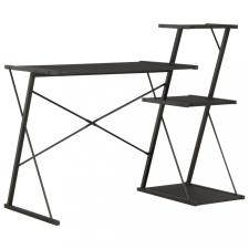 vidaXL Fekete íróasztal polccal 116 x 50 x 93 cm íróasztal