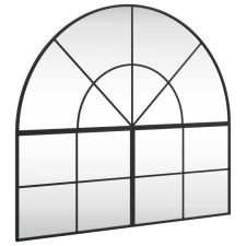vidaXL fekete ívelt vas fali tükör 100x90 cm (3200611) bútor