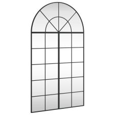 vidaXL fekete ívelt vas fali tükör 80x140 cm (3200609) bútor