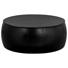 vidaXL fekete kalapált alumínium dohányzóasztal 70 x 30 cm bútor