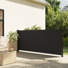 vidaXL fekete kihúzható oldalsó napellenző 140 x 300 cm kerti bútor