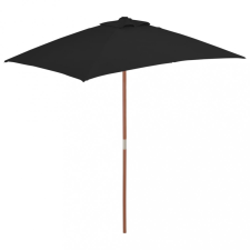 vidaXL Fekete kültéri napernyő farúddal 150 x 200 cm kerti bútor