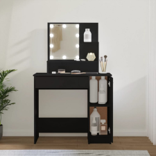 vidaXL fekete LED.es fésülködőasztal 86,5 x 35 x 136 cm bútor