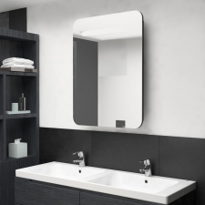 vidaXL fekete LED-es tükrös fürdőszobaszekrény 60 x 11 x 80 cm fürdőszoba bútor