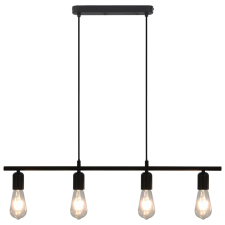 vidaXL fekete mennyezeti lámpa izzókkal 2 W 80 cm E27 világítás