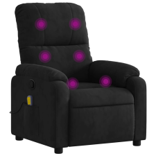 vidaXL fekete mikroszálas szövet dönthető masszázsfotel (373459) masszázsfotel