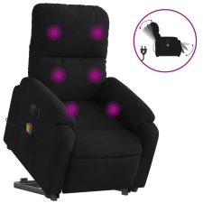 vidaXL fekete mikroszálas szövet elektromos álló masszázsfotel (3204953) masszázsfotel