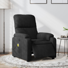 vidaXL fekete mikroszálas szövet elektromos dönthető masszázsfotel masszázsfotel