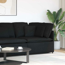 vidaXL fekete moduláris kanapé sarokmodul párnákkal 100 cm bútor
