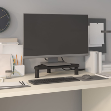 vidaXL fekete monitorállvány 49 x 28 x 10,5 cm bútor