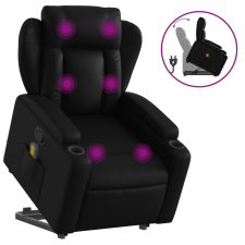 vidaXL fekete műbőr dönthető masszázs- és állófotel (3204551) masszázsfotel