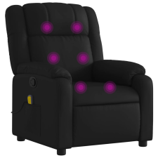 vidaXL fekete műbőr dönthető masszázsfotel (373529) masszázsfotel