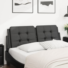vidaXL fekete műbőr fejtámla párna 137 cm ágy és ágykellék