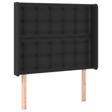 vidaXL fekete műbőr fejtámla szárnyakkal 83x16x118/128 cm (3119652) ágy és ágykellék