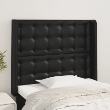 vidaXL fekete műbőr fejtámla szárnyakkal 93x16x118/128 cm ágy és ágykellék
