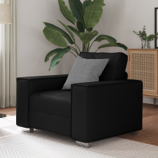 vidaXL Fekete Műbőr Fotel - 59 cm bútor