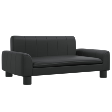 vidaXL fekete műbőr kutyaágy 70 x 45 x 30 cm (171863) szállítóbox, fekhely kutyáknak
