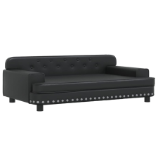 vidaXL fekete műbőr kutyaágy 90 x 53 x 30 cm (171876) szállítóbox, fekhely kutyáknak