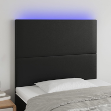 vidaXL fekete műbőr LED-es fejtámla 100x5x118/128 cm ágy és ágykellék
