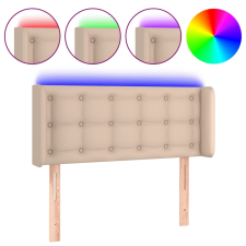 vidaXL fekete műbőr LED-es fejtámla 83x16x78/88 cm (3123313) ágy és ágykellék