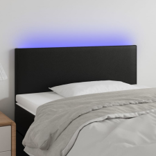 vidaXL fekete műbőr LED-es fejtámla 90 x 5 x 78/88 cm ágy és ágykellék