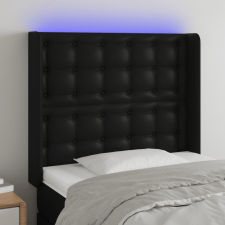 vidaXL fekete műbőr LED-es fejtámla 93x16x118/128 cm ágy és ágykellék