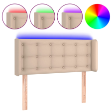 vidaXL fekete műbőr LED-es fejtámla 93x16x78/88 cm (3123319) ágy és ágykellék