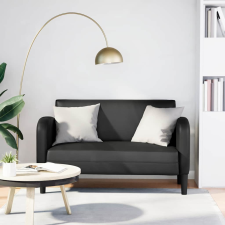 vidaXL fekete műbőr loveseat kanapé 110 cm bútor