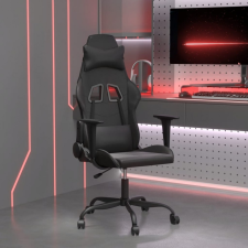 vidaXL Fekete műbőr masszázs gamer-szék forgószék