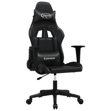 vidaXL fekete műbőr masszázs gamer-szék (345453) forgószék