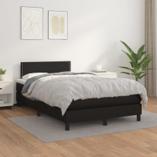 vidaXL fekete műbőr rugós ágy matraccal 120 x 200 cm ágy és ágykellék