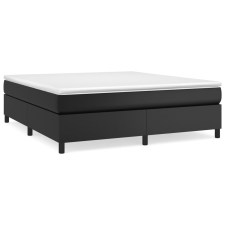 vidaXL fekete műbőr rugós ágy matraccal 160 x 200 cm (3144614) ágy és ágykellék