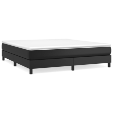 vidaXL fekete műbőr rugós ágy matraccal 180 x 200 cm (3144273) ágy és ágykellék