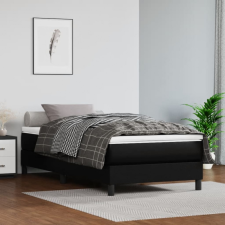 vidaXL fekete műbőr rugós ágy matraccal 90x190 cm ágy és ágykellék