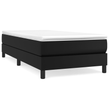 vidaXL fekete műbőr rugós ágy matraccal 90x190 cm (3144231) ágy és ágykellék
