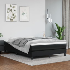 vidaXL fekete műbőr rugós ágykeret 140x190 cm ágy és ágykellék
