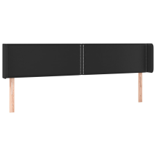 vidaXL fekete műbőr szárnyas fejtámla 203x16x78/88 cm (3118736) ágy és ágykellék