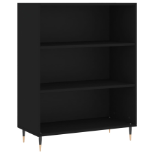 vidaXL fekete műfa könyvespolc 69,5 x 32,5 x 90 cm (828341) bútor