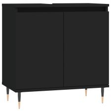 vidaXL fekete műfa mosdószekrény 58x33x60 cm (831573) fürdőszoba bútor