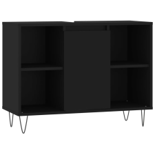vidaXL fekete műfa mosdószekrény 80 x 33 x 60 cm (831629) fürdőszoba bútor