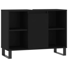 vidaXL fekete műfa mosdószekrény 80 x 33 x 60 cm (831637) fürdőszoba bútor