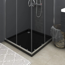 vidaXL fekete négyzet alakú ABS zuhanytálca 90 x 90 cm kád, zuhanykabin