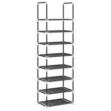 vidaXL fekete nem szőtt szövetből cipőállvány 8 szintes 44x28x145 cm (4100619) bútor