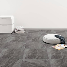 vidaXL fekete öntapadó PVC padló burkolólap mintával 5,11 m² dekorburkolat