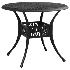 vidaXL fekete öntött alumínium kerti asztal 90 x 90 x 74 cm kerti bútor