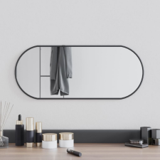 vidaXL fekete ovális falitükör 60x25 cm bútor